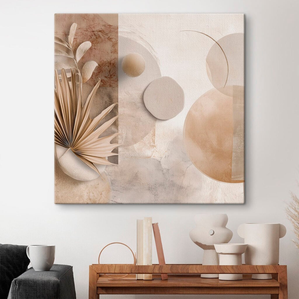 Serene abstract composition in soft tones