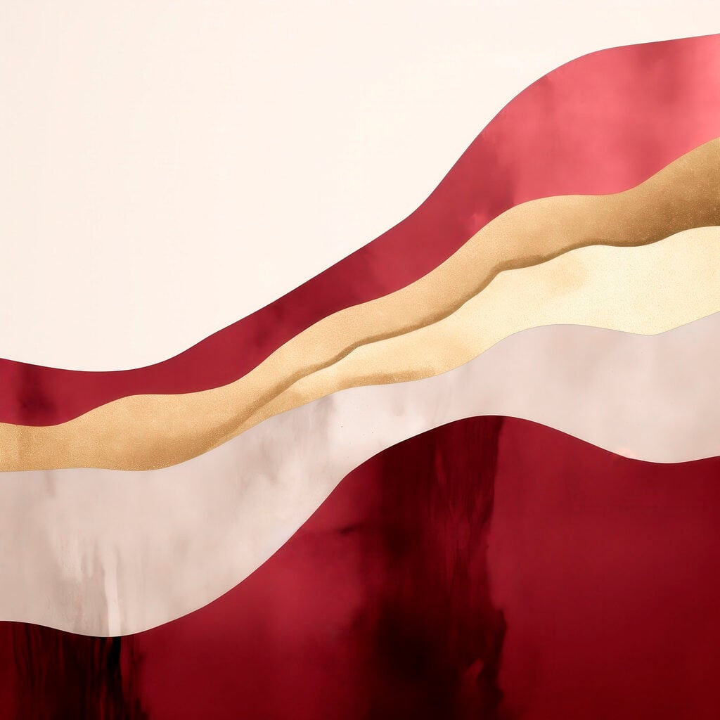 Red and white wavy pattern