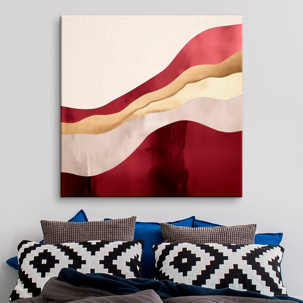 Red and white wavy pattern