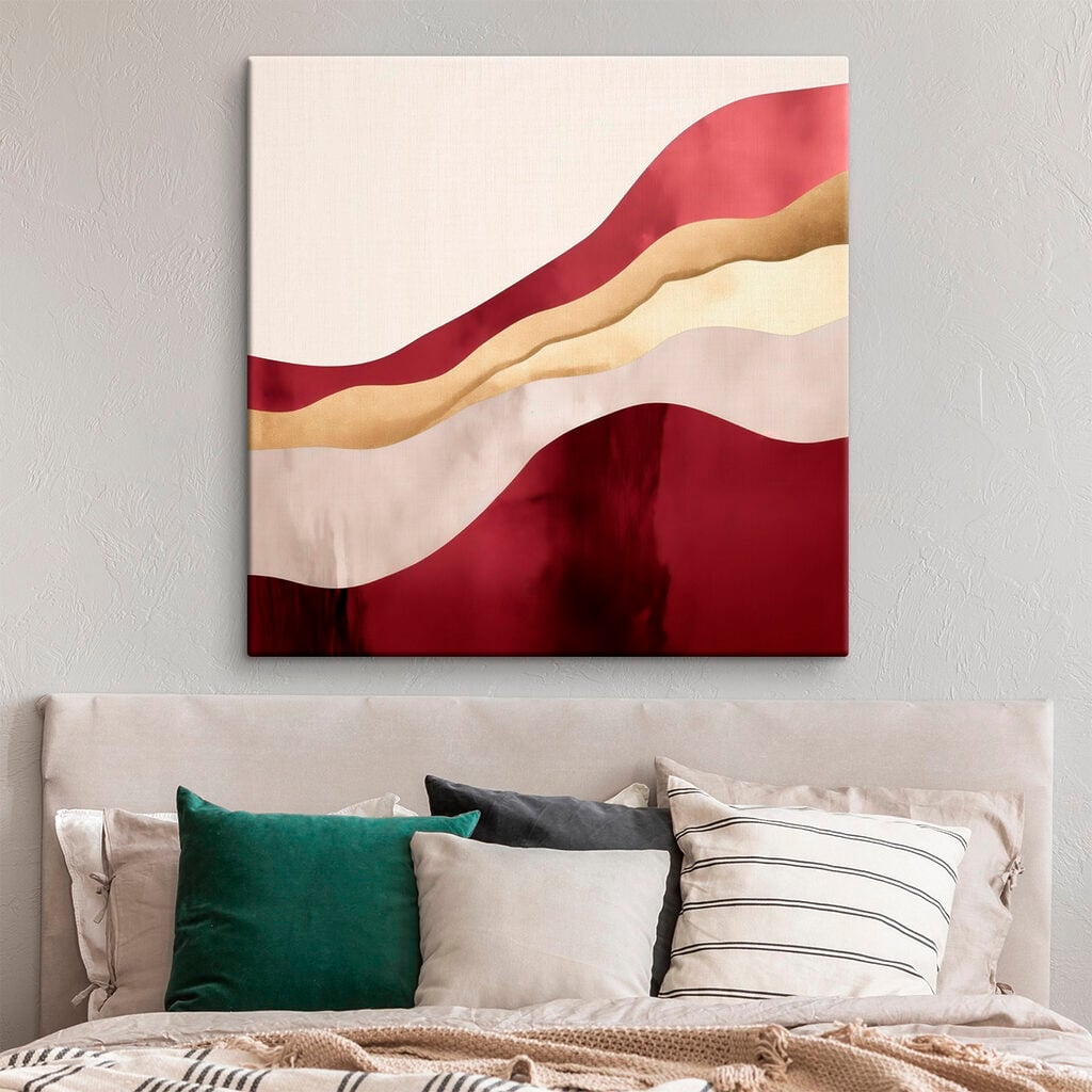 Red and white wavy pattern