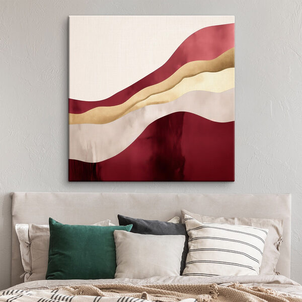 Red and white wavy pattern