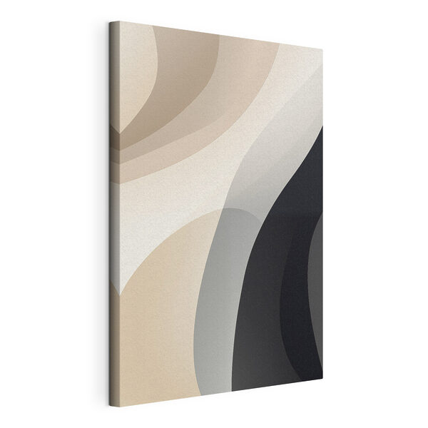 Abstract curves in soft muted tones