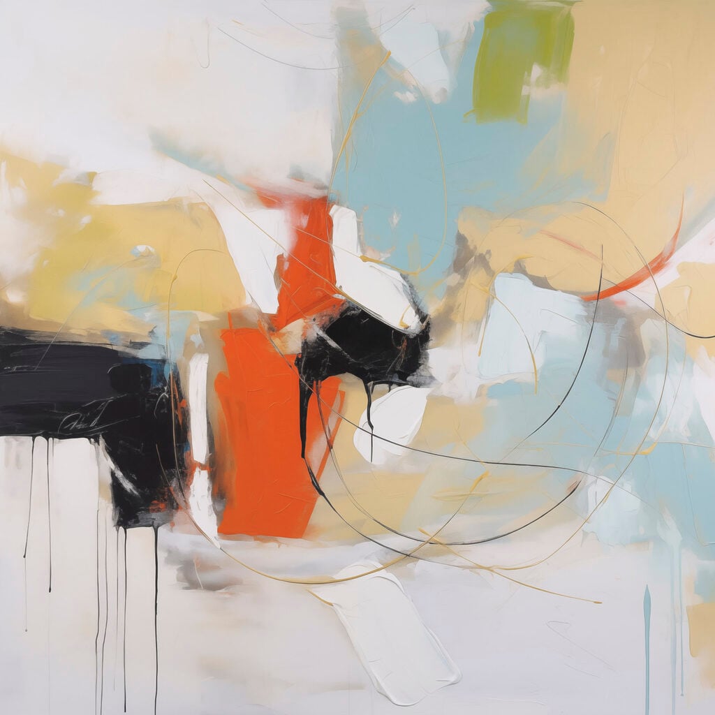 Painting of a colorful abstract art