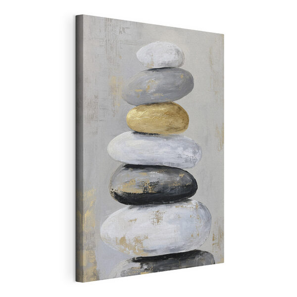Painting of a stack of rocks