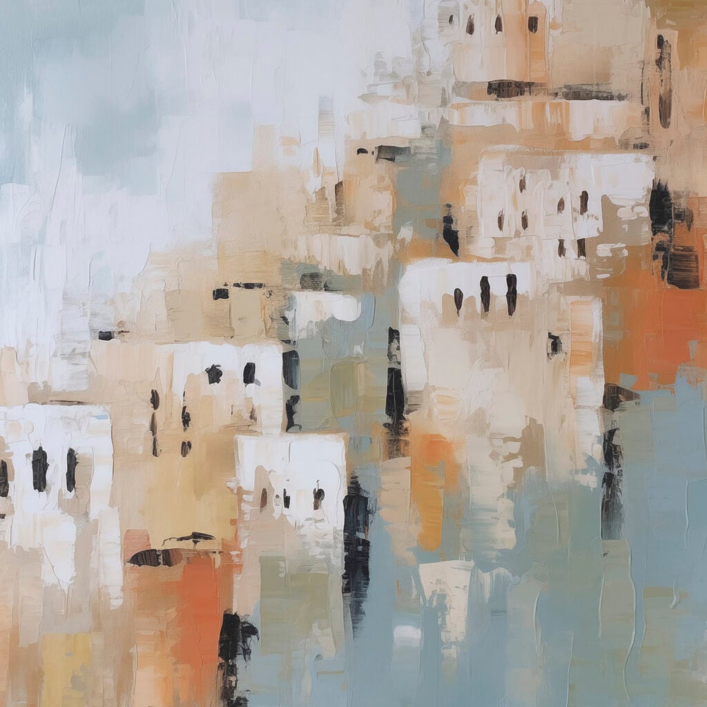 Painting of a city