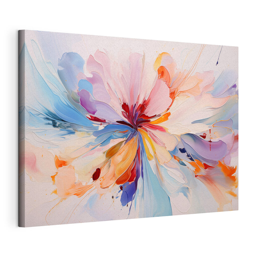 Colorful flower with swirls