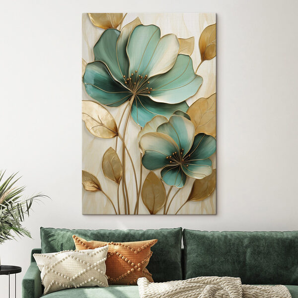 Wandbilder Blumenkunst mit eleganten Designelementen