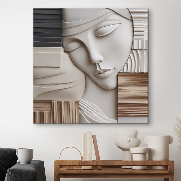 Sculpture of a woman's face
