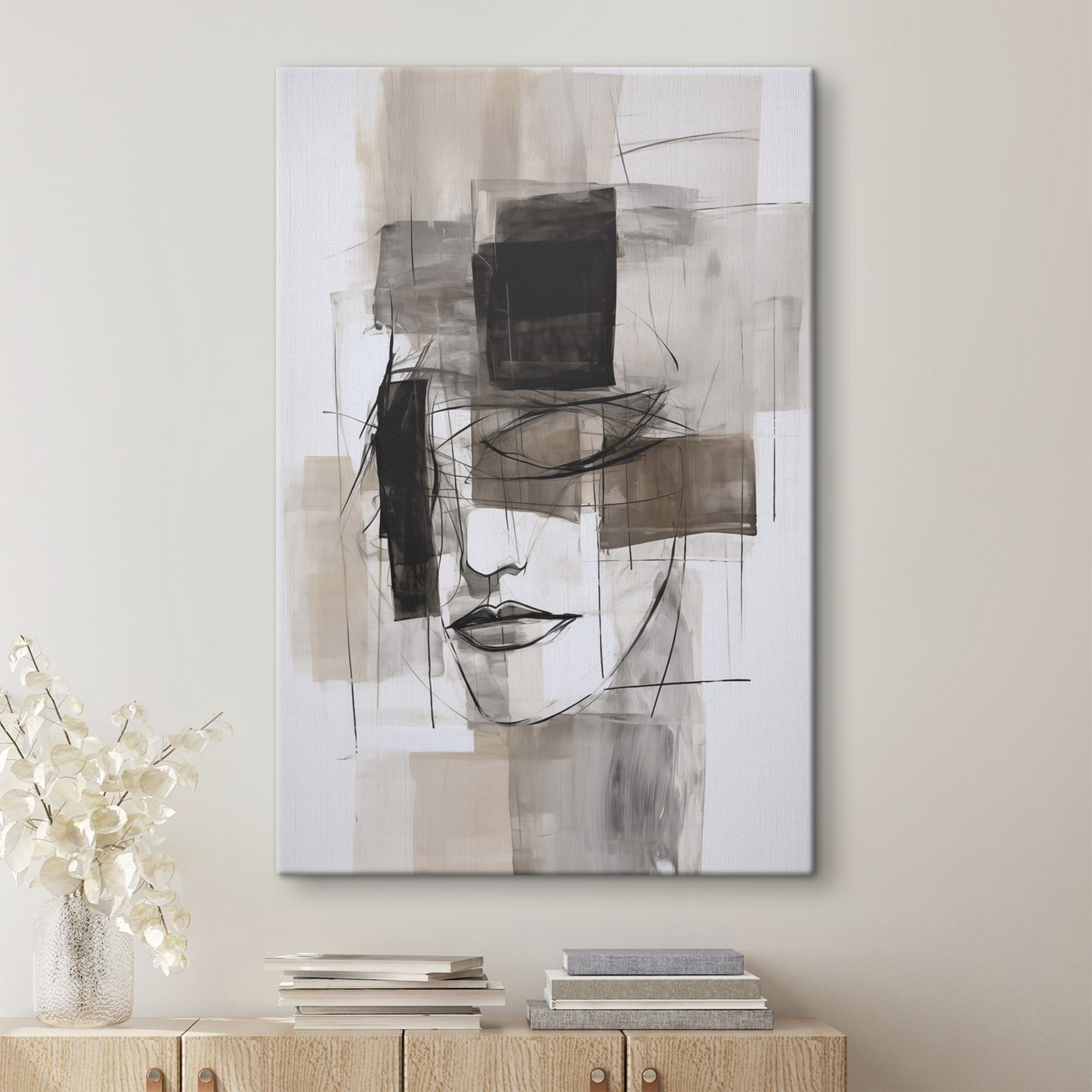 Painting of a woman's face