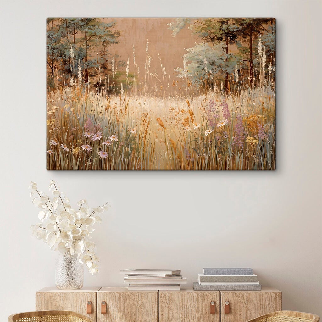 Painting of a field of flowers