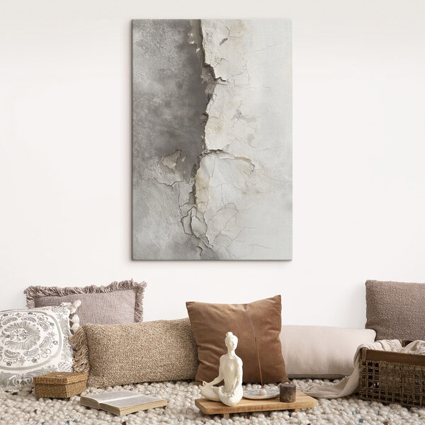 Wandbilder Rissige Wand mit verblasster Struktur