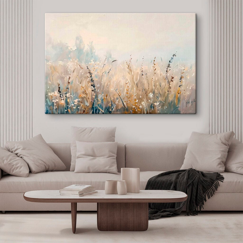 Painting of a field of grass