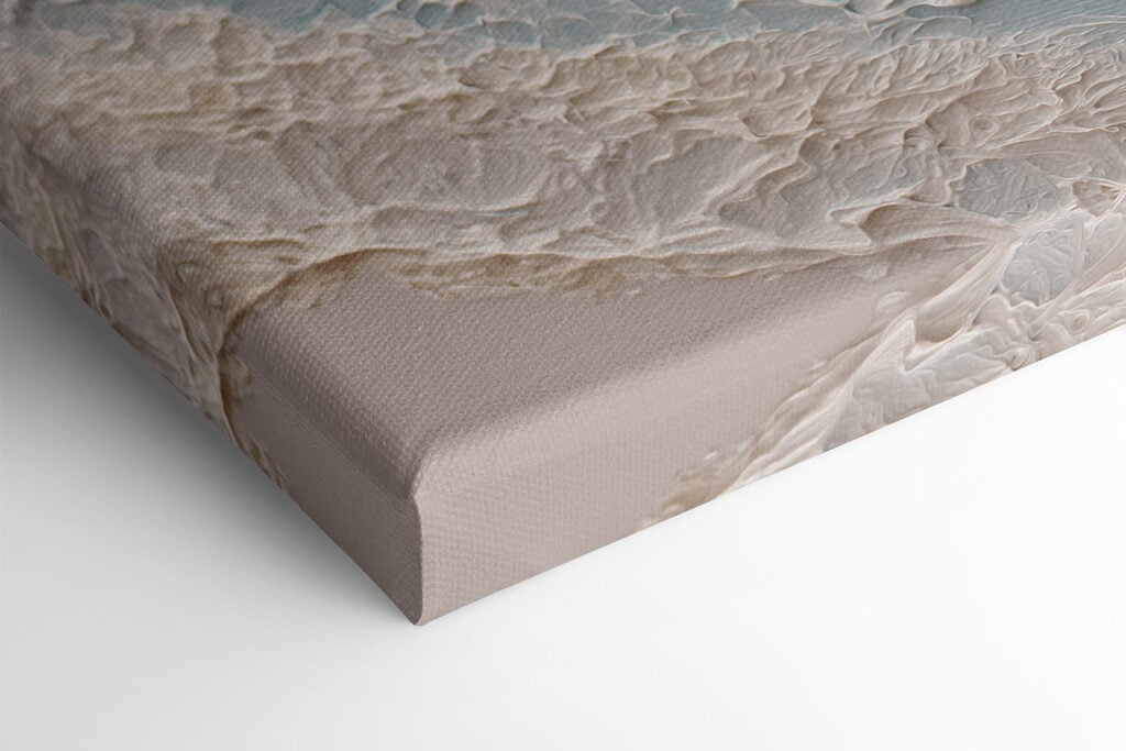 Waves dancing on textured canvas