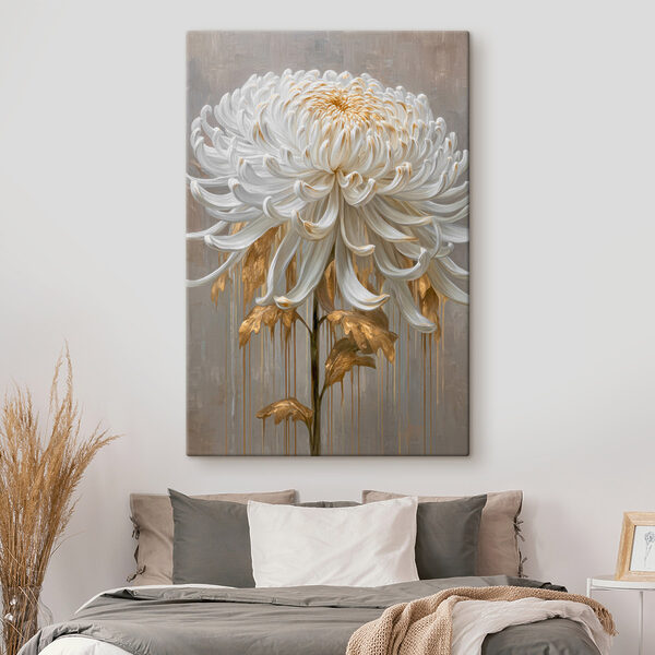 Wandbilder Elegante Blume mit geschwungenen Blütenblättern