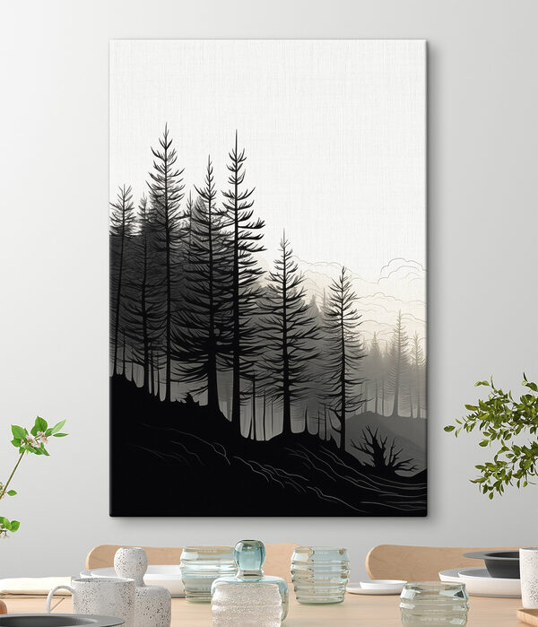 Wandbilder Wald mit Bäumen im Hintergrund