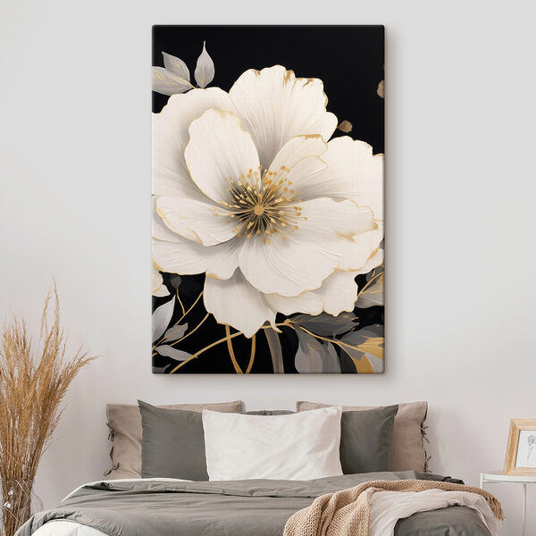 Wandbilder Wunderschöne Blume vor dunklem Hintergrund