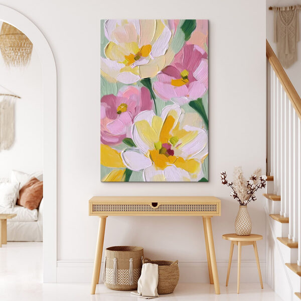 Wandbilder Leuchtende Blüten in Pastelltönen