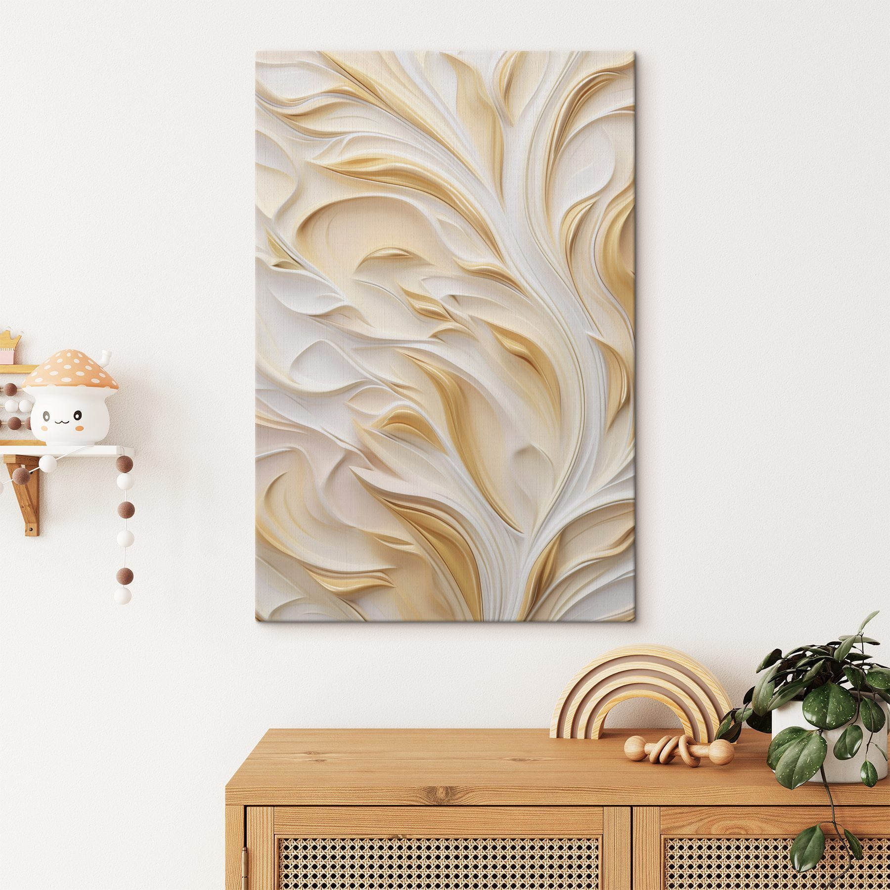 Delicate curves in soft hues
