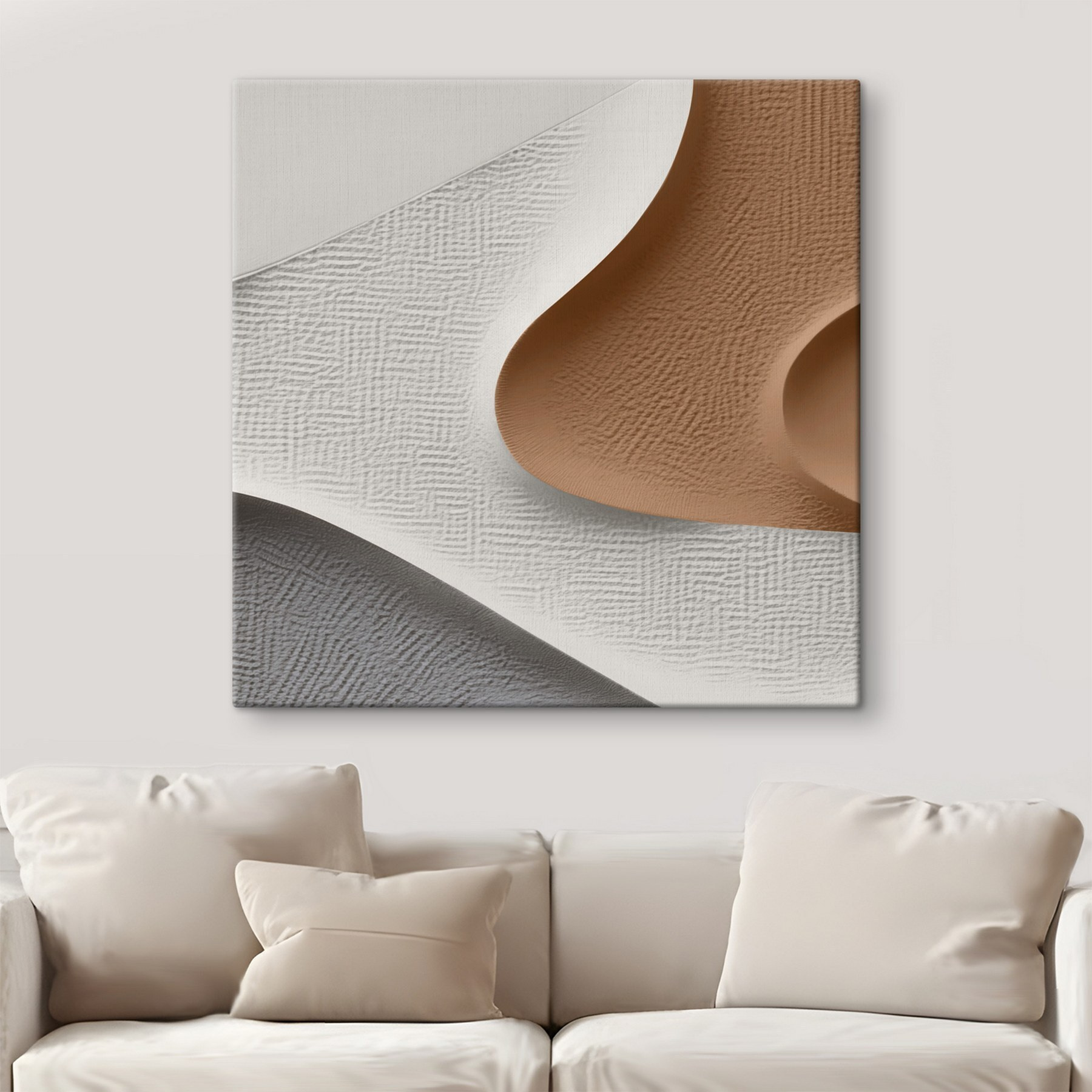 Textured waves in soft color palette