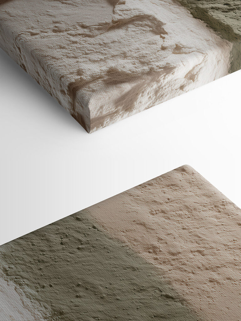 Soft hues in textured surfaces