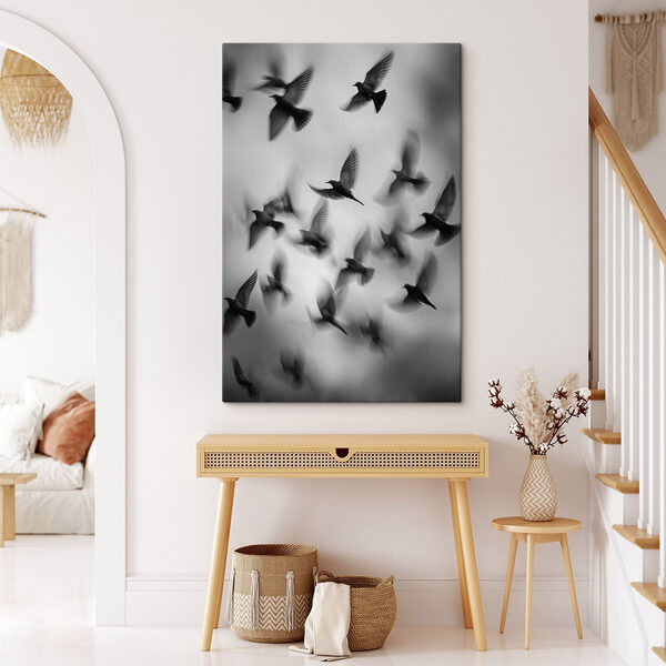 Wandbilder Wandbilder Ein Vogelschwarm fliegt am Himmel (Artikelnummer: s49022)