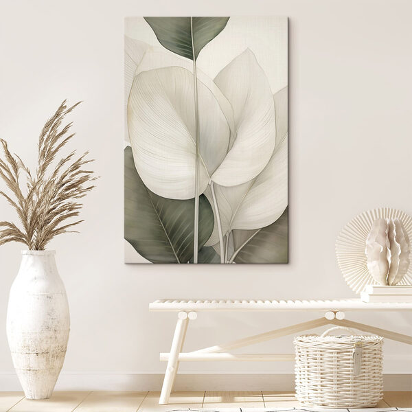 Soft leaves in gentle hues