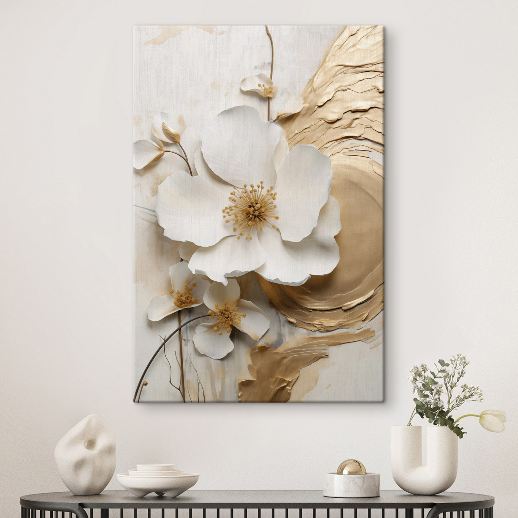 - Elegant blooms with gentle textures