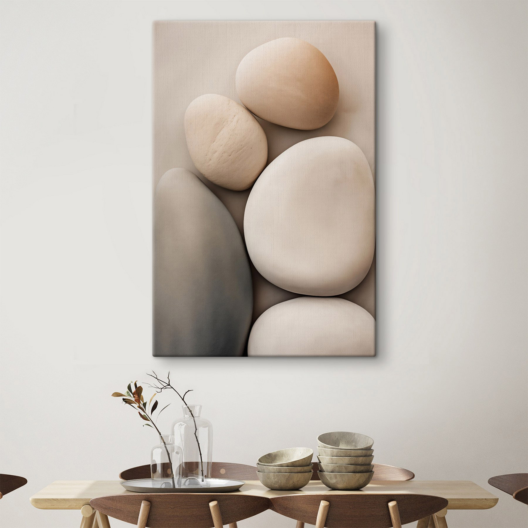 Group of white and grey rocks