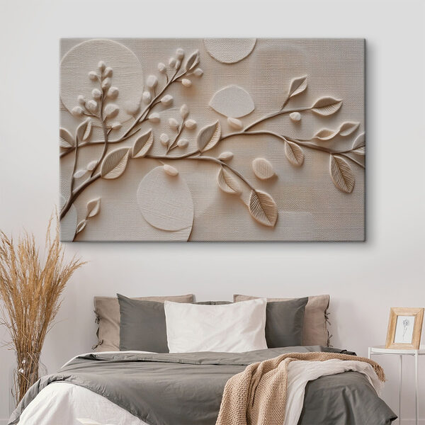 Nature-inspired textured wall art