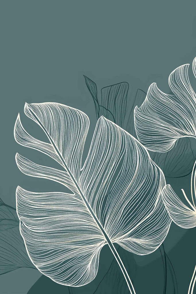 Lush leaves on a soothing backdrop