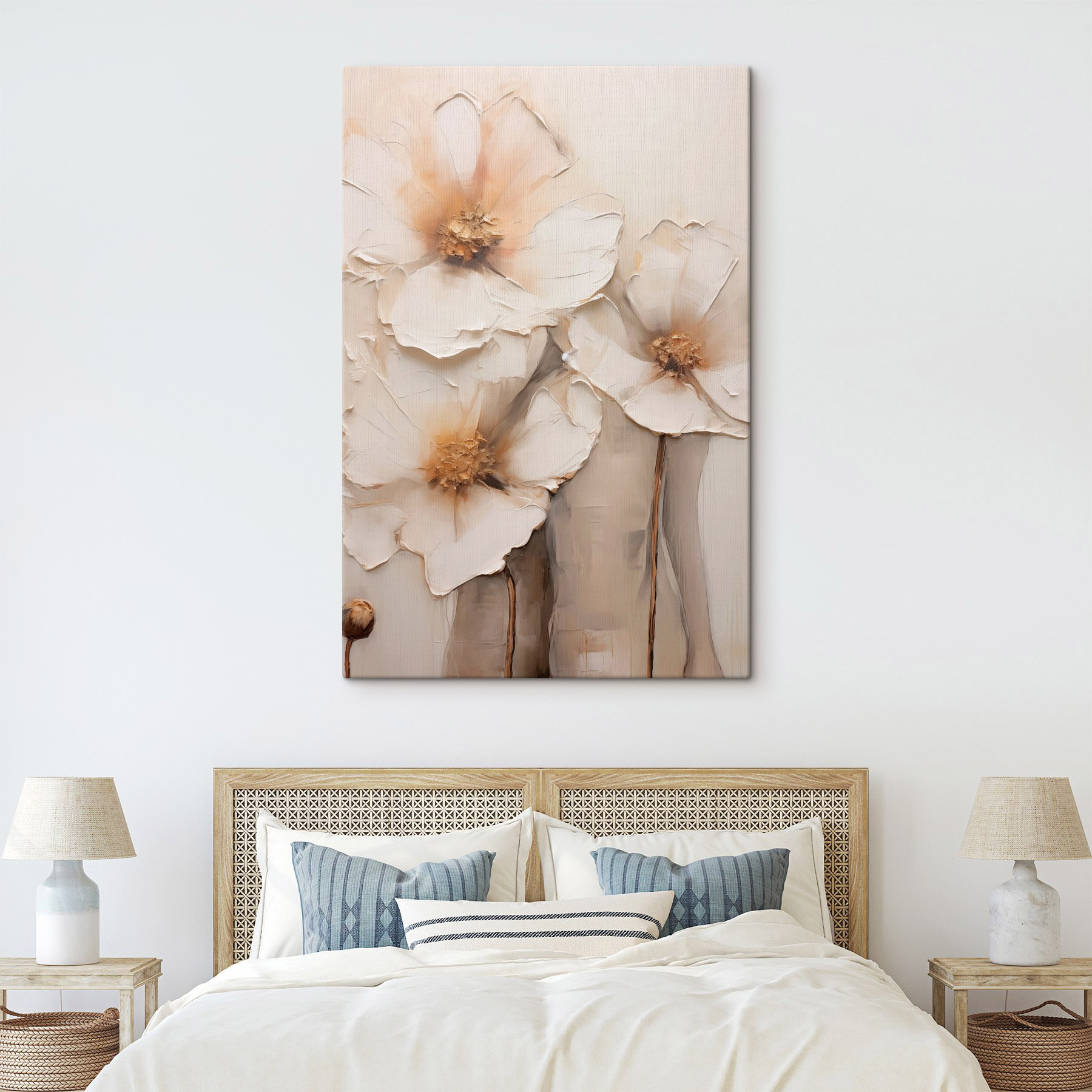 Painting of flowers on a wall