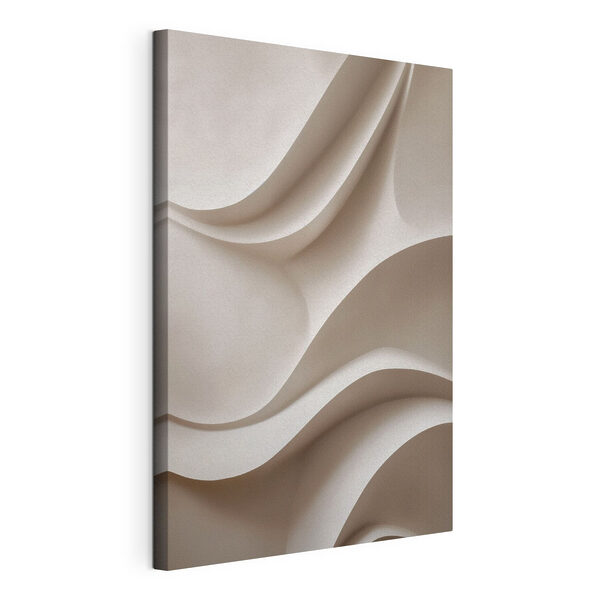 Wandbilder Wandbilder Weiße Wand mit wellenförmigen Linien (Artikelnummer: s49677)