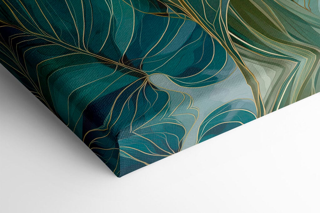 Vibrant green leaf patterns intertwined