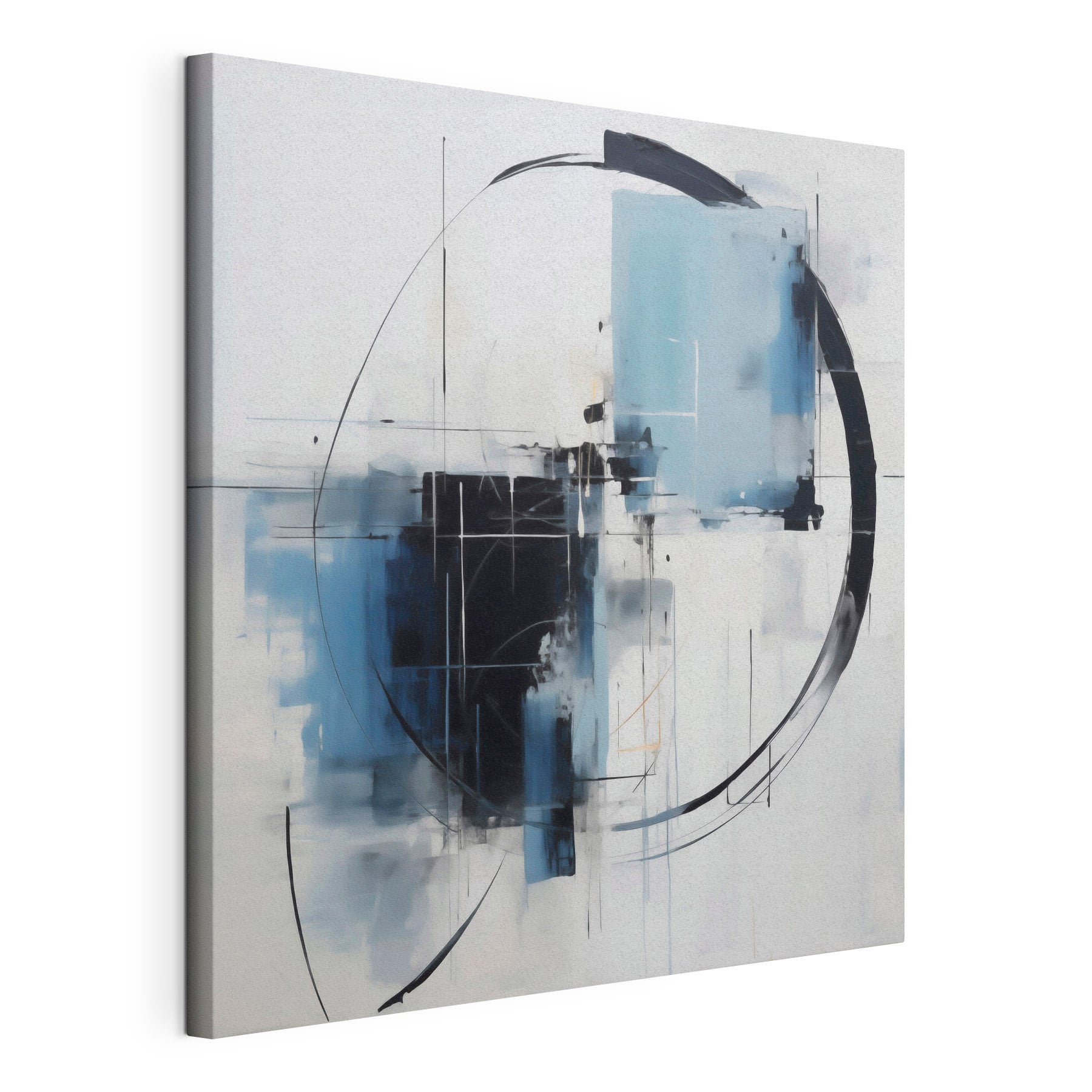 Painting of a circle and a black circle
