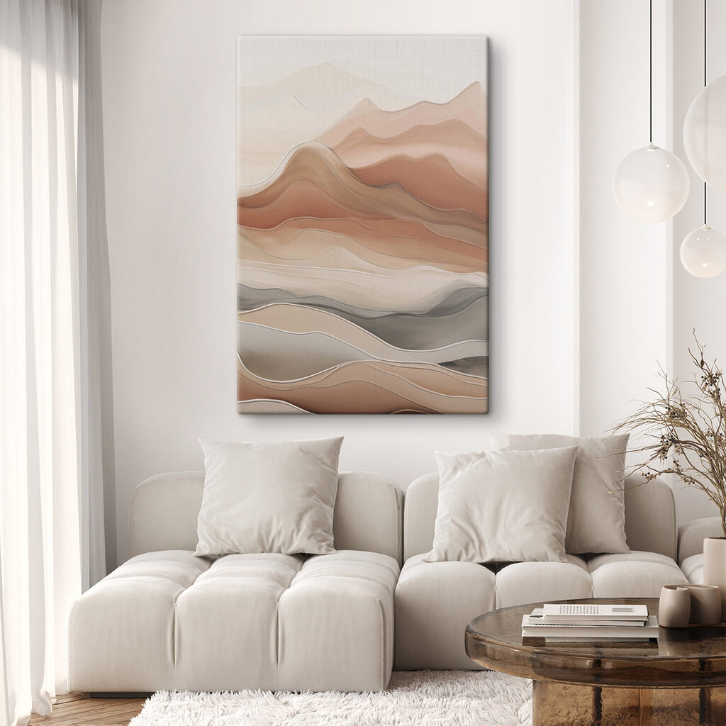 Serene waves in earthy tones