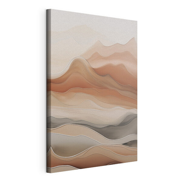 Serene waves in earthy tones