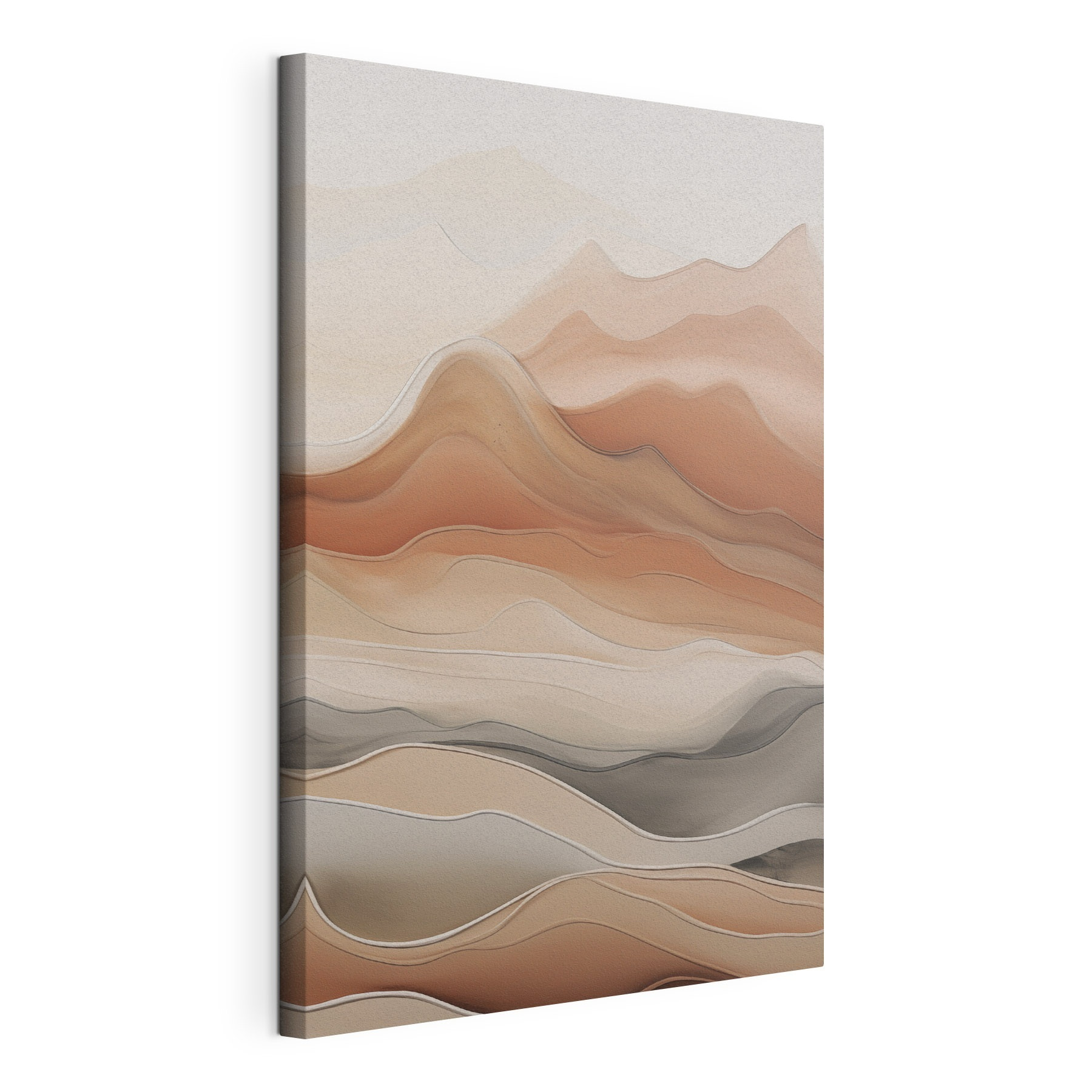 Serene waves in earthy tones