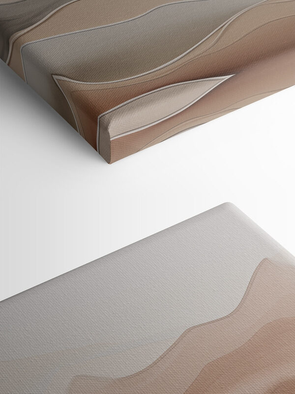 Serene waves in earthy tones
