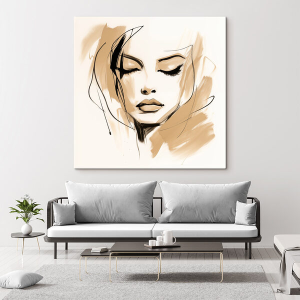 Drawing of a woman's face