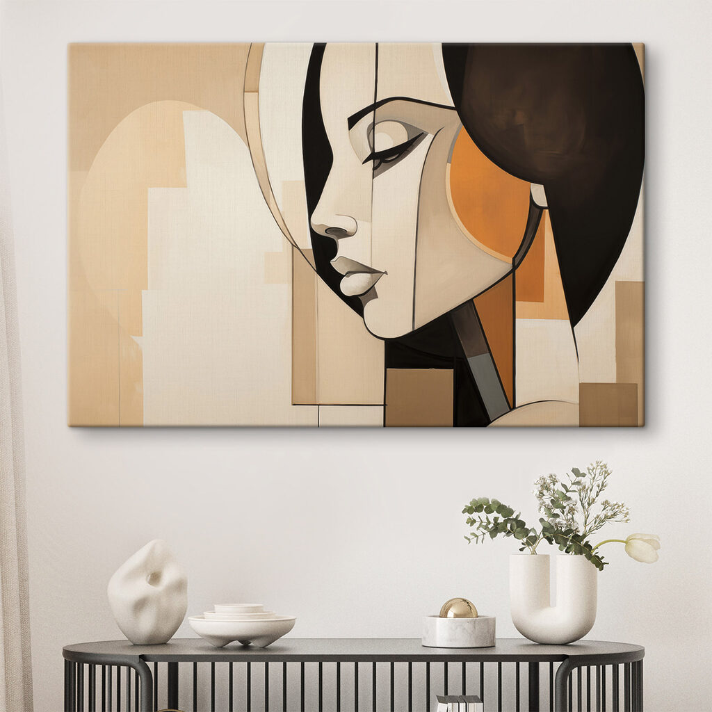 Painting of a woman's face
