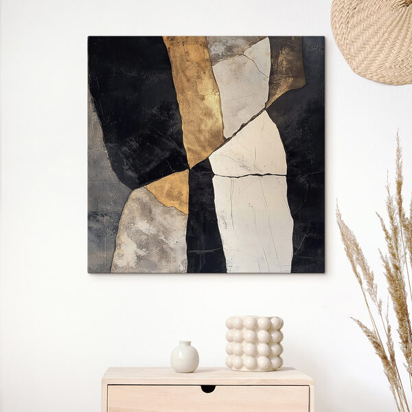 Abstract composition in contrasting colors