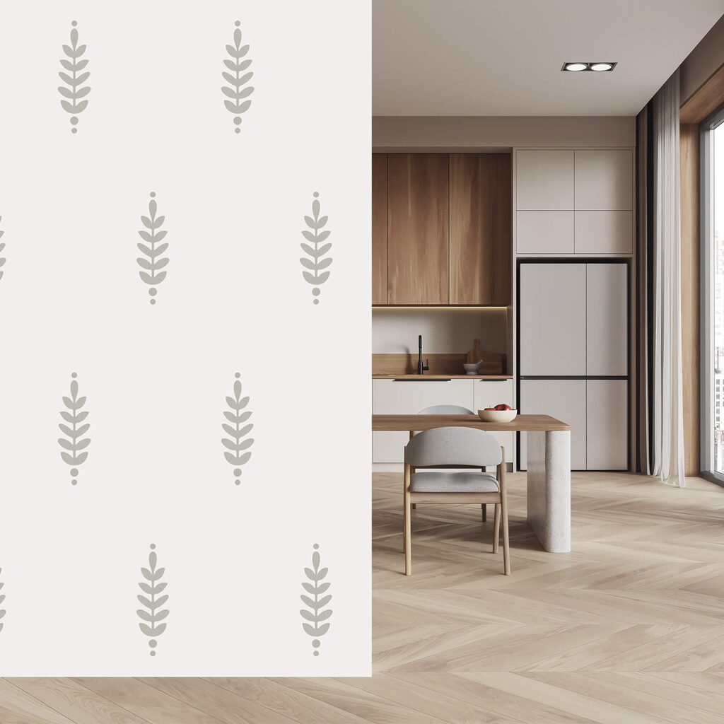 Blattmuster auf weißem Hintergrund