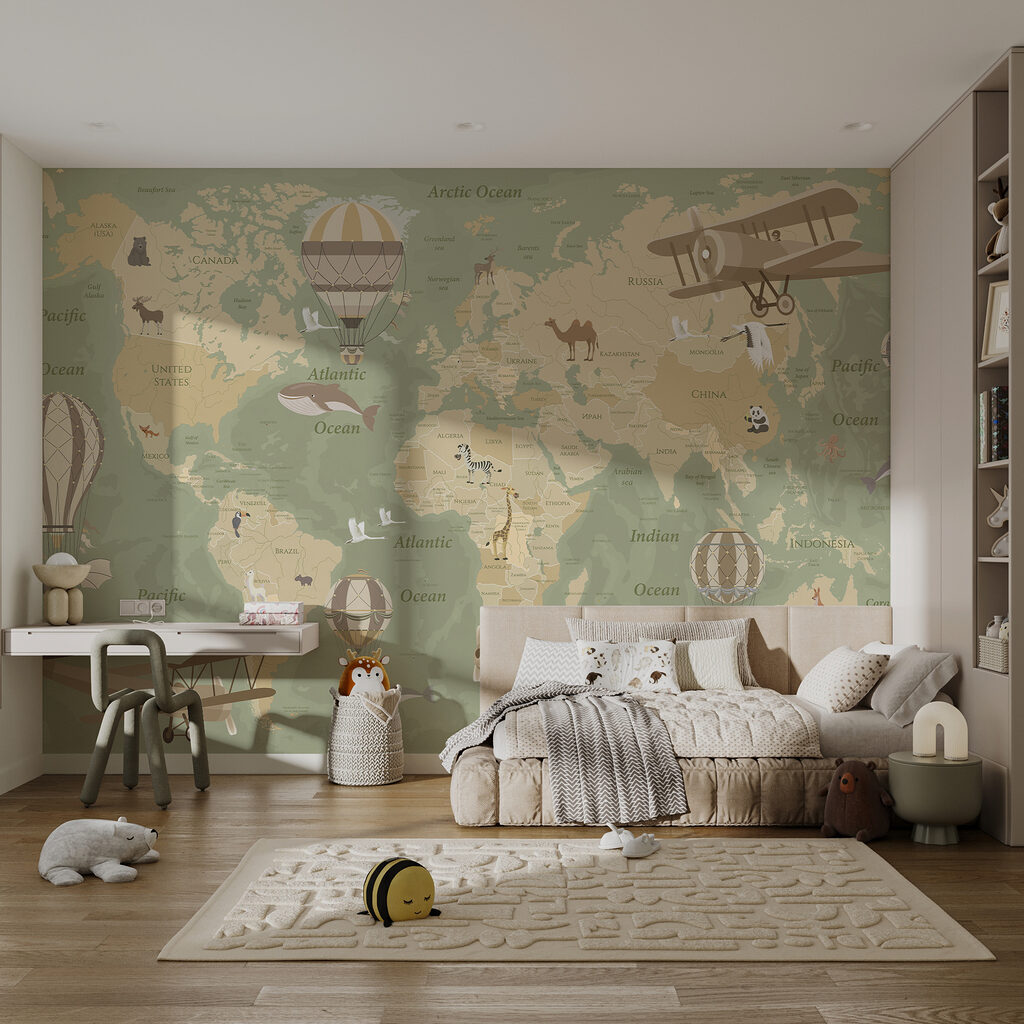 Eine Weltkarte mit Flugzeugen und Heißluftballons u36066v2pir2ms 1024x1024 - Eine Weltkarte mit Flugzeugen und Heißluftballons